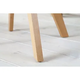 Riess-Ambiente Drehbarer Stuhl LIVORNO champagner greige Samt Buchenholz Esszimmerstuhl Küchenstuhl