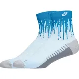 Asics Performance Run Quarter Socken 2er Pack Blau/Weiß XL