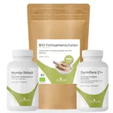 VitaCare 8-Wochen Darmkur, Darm-Reinigung, Darmsanierungs-Kur mit Mumijo Shilajit Extrakt, Präbiotikum Darmflora 21+ & Flohsamenschalen, inkl. Anleitung