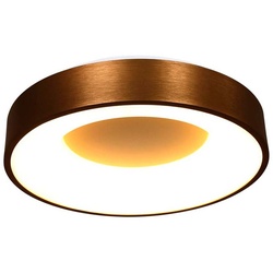 Deckenleuchte Wohnzimmerleuchte Küchenlampe LED dimmbar bronze weiß rund Metall