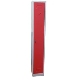Garderobenschrank aus Metall 30x30x180h Serie Side by Side ausrichten. Farbe ROT