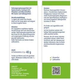 Sunlife Hyaluron Direkt Sticks mit Biotin Coenzym Q10 20 Sticks 40 g