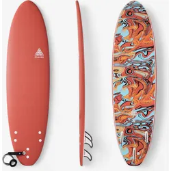 Surfboard 7' Erwachsene/Kinder Schaumstoff - 500 Soft orange orange No Size