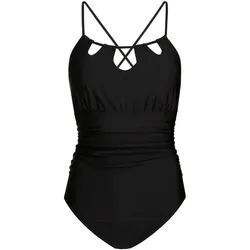 Badeanzüge, Badehosen Frauen - MIDOYA SwimmiieTM - Dein figurformender Wohlfühl-Badeanzug Schwarz / M - SwimmiieTM Badeanzug - Schwarz - M