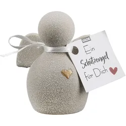 Figur Engel Heart 6cm Botschaft Schutzengel grau