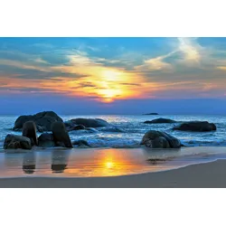 Fototapete PAPERMOON "Strand", bunt, B:4,00m L:2,60m, Vlies, Tapeten
