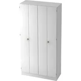 Hammerbacher Falttürenschrank weiß 4 Fachböden 100,0 x 42,0 x 200,4 cm