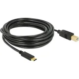 DeLock USB-C auf USB-B 4 m Schwarz