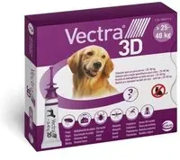 Vectra3DChien25KG-40KG-Spoton,solutioncutanéeantiparasitaireexterne.-bt4 Pipette(S) Unidose(S)