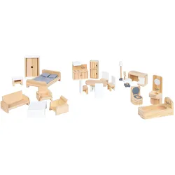 Pinolino Puppenhausmöbel-Set, 20-tlg., natur