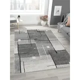 Mia's Teppiche "Mosaix - Moderner Dichter Kurzflor Teppich für Wohn- und Schlafzimmer, mit Konturenschnitt, Geometrischen Mustern, Kariert, in Grau, 160 x 220 cm