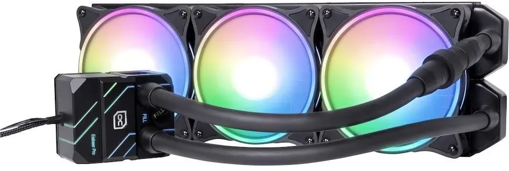 Alphacool Eisbaer Pro Aurora 360 CPU Komplett-Wasserkühlung, D-RGB, CPU Wasserkühler, Schwarz