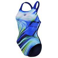 Arena Feel Damen Visual Waves Swim Pro Back Bustier Badeanzug