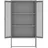 [en.casa] Aktenschrank Sulkava 80 x 40 x 150 cm Grau