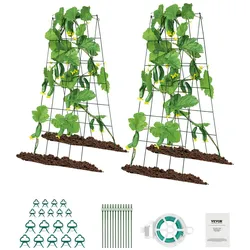 VEVOR 2er Set Rankhilfe Kletterhilfe A-Rahmen-Gurken Spalier faltbar 100x80cm