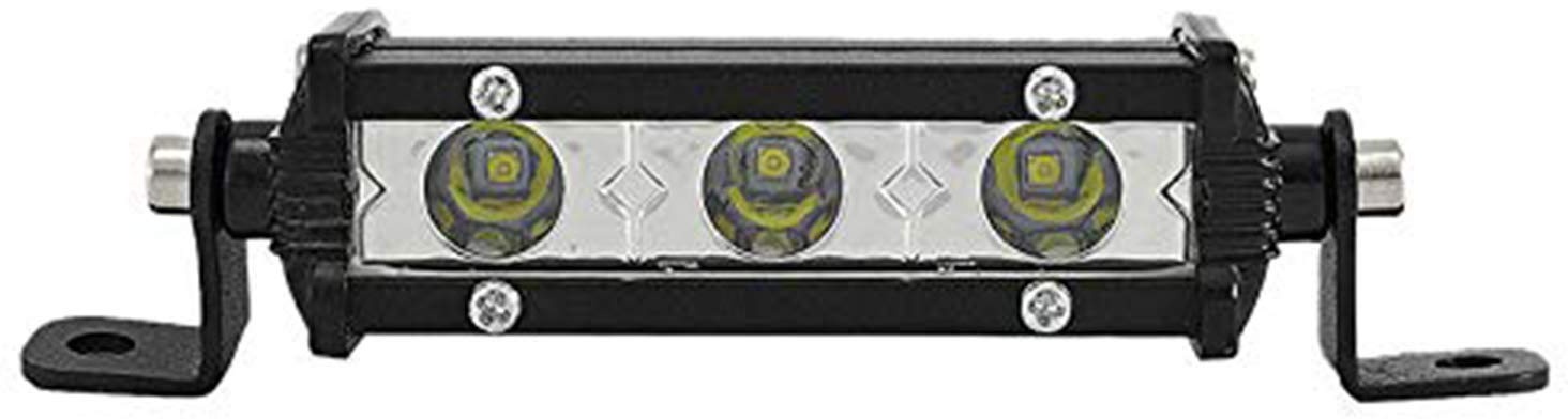 SKYWORLD Einreihige LED-Lichtleiste 4 Zoll 15 W Low Profile Ultradünner, dünner Mini-Scheinwerfer am Grill Vorne Hinten Stoßstange Rückfahrleuchte für LKW ATV UTV SUV 4X4 4WD Trailer