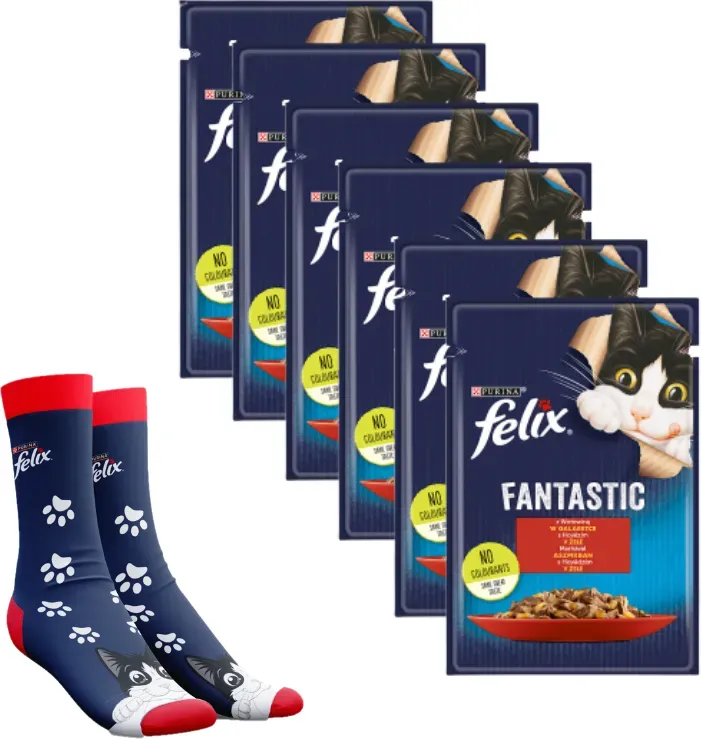 FELIX Rindsülze - Sachet 26x85g + Felix Socken GRATIS