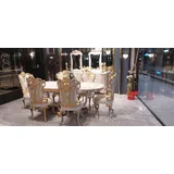 Luxus Couch Möbel Esstisch Barock Essgarnitur Gruppe Tisch + 6x Stuhl
