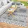 Outsunny Outdoor-Teppich 274 x 182 cm Dunkelgrau/Weiß