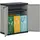 vidaXL Mülltonnenbox Grau und Schwarz 68x40x85 cm PP