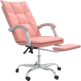vidaXL Bürostuhl mit Liegefunktion Kunstleder Rosa