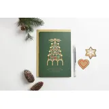 Rico Design Kartenset A5, Weihnachtspyramide MIX