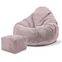DreamRoots Sitzsack, Pink, Textil, 70x70x70 cm, Oeko-Tex® Standard 100, Wohnzimmer, Hocker, Sitzsäcke, XXL Sitzsäcke