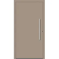 Schüco Aluminium Haustür "MARIT" ADS 75.SI RC2 Graubeige RAL 1019 beidseitig innen öffnend DIN rechts