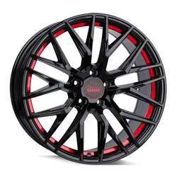 MAM Wheels Rs4 Black Painted Red Inside 8x18 ET 30 5/112 Alufelge Schwarz