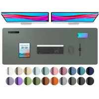 LuxusKollektion Schreibtischunterlage Schreibtischunterlage Mauspad PU Leder Dschungel Grün 43 x 122 cm bunt