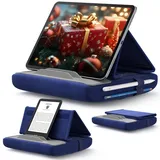 JSAUX Tablet Halter Kissen, Tablet Kissen Ständer Lesekissen, Tablet Halterung Bett Sofa Kompatibel mit iPad Pro 11 10.5 9.7 10.2 Air Mini, Tablet, Kindle, E-Reader und mehr 4-11'' Geräte Marine Blau