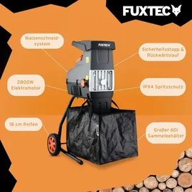FUXTEC Elektro Gartenhäcksler FX-EGH2800T