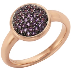 Jamelli Ring 925 Silber rosé vergoldet Amethyst