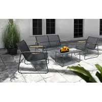 VCM 4-tlg Gartenmöbel Set Sitzgruppe Essgruppe 1xTisch, 2x Stühle,