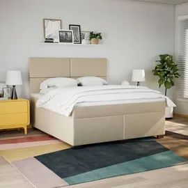 vidaXL Boxspringbett 180 x 200 cm Creme