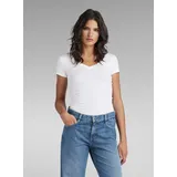 G-Star Base Kurzarm-T-Shirt Mit V-ausschnitt White M