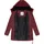 Ragwear Damen, Lange Steppjacke Wintermantel mit Kapuze Ashani Block Intl. Wine Red25 Gr. S - S