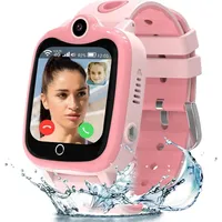 Smartwatch Kinder mit 4G Telefonfunktion, GPS Ortung und 1020 Spielen – Kinder Smartwatch mit SOS Notruf, HD Touchscreen, Kamera, Wecker, Lernfun... - Rosa