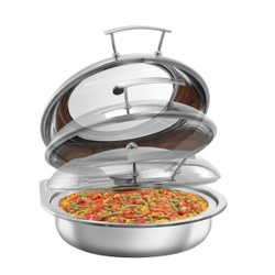 Bartscher Chafing-Dish 6,2L Flexible, Chafing-Dish aus Edelstahl mit Plexiglas, 1 Stück