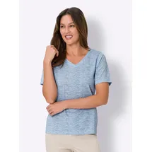 Classic Basics Sieh an! Kurzarm-Shirt in himmelblau-meliert | Gr.: 44
