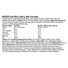 Weider Gold Whey Schoko Pulver  2000 g