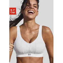 Sport-BH LASCANA ACTIVE, Damen, Gr. 70, Cup E, weiß, Netz, Obermaterial: 74% Polyamid, 14% Elasthan, 12% Polyester (COOLMAX), sportlich, BHs, für Sportarten mit mittlerer Belastbarkeit
