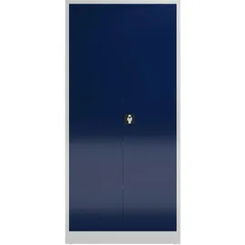 Classix Stahlschrank X-530361 enzianblau, lichtgrau 92,0 x 60,0 x 194,5 cm, aufgebaut