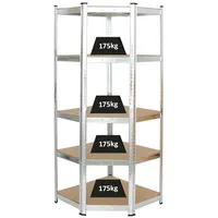 Proregal Eckregal Ragnar 1x: 180x70x40cm Verzinkt Fachlast 175kg, Kellerregal,