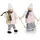 COM-FOUR 2X Premium Weihnachts-Figur - Aufhänger Weihnachtsdeko - süßes Paar Skifahrer-Figuren - winterlicher Dekoartikel - Christbaumschmuck Wintersportpärchen