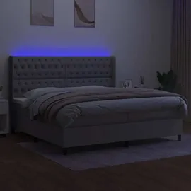 vidaXL Boxspringbett 200 x 200 cm Hellgrau