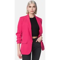 PM SELECTED Damen Kurzblazer Stylischer Sakko Business Blazer Gerafften Ärmeln in Einheitsgröße PM22