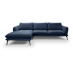 Ecksofa Portimao Stoff Blau Ocean