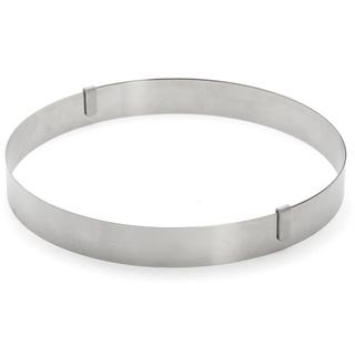 De Buyer 3040.03 – Ring aus Edelstahl, ausziehbar von 18 bis 36 cm, Höhe 3 cm, Grau