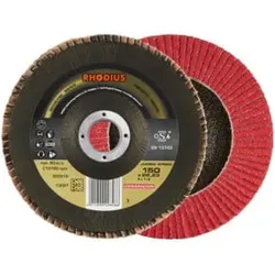 RHODIUS TOPline JUMBO SPEED Fächerschleifscheibe 150 x 22,23 mm K40